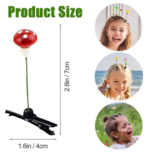 50pcs Bean Sprout Hair Clips Mixed Style Rave Plant Hairpins Flower Plant Hair Clip Funny Butterfly Mushroom Headwear Hair Accessories for Women Kids Girls Lady Home School Party(Mix01) in Saudi Arabia