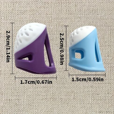 4 Pcs Sewing Thimble Finger Protectors – Anti-Slip Silicone Finger Covers for Hand Sewing, Embroidery, Cross-Stitch & DIY Craft (4PCS) in Saudi Arabia