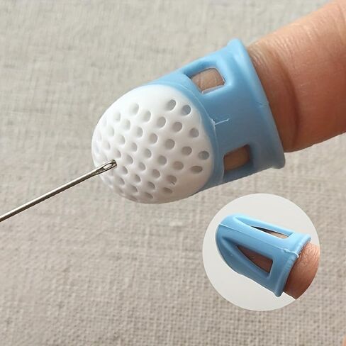 4 Pcs Sewing Thimble Finger Protectors – Anti-Slip Silicone Finger Covers for Hand Sewing, Embroidery, Cross-Stitch & DIY Craft (4PCS) in Saudi Arabia