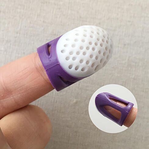 4 Pcs Sewing Thimble Finger Protectors – Anti-Slip Silicone Finger Covers for Hand Sewing, Embroidery, Cross-Stitch & DIY Craft (4PCS) in Saudi Arabia