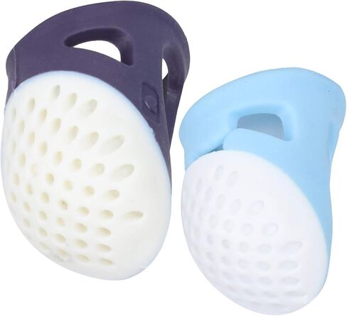 2PCS Finger Protectors, Silicone Thimble Sleeve, Fingerstall | Quilting Craft Accessories | Sewing Thimble Set | Finger Guard | Embroidery Supplies for Sewing Hand in Saudi Arabia