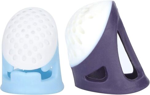 2PCS Finger Protectors, Silicone Thimble Sleeve, Fingerstall | Quilting Craft Accessories | Sewing Thimble Set | Finger Guard | Embroidery Supplies for Sewing Hand in Saudi Arabia