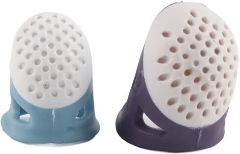 2PCS Finger Protectors, Silicone Thimble Sleeve, Fingerstall | Quilting Craft Accessories | Sewing Thimble Set | Finger Guard | Embroidery Supplies for Sewing Hand in Saudi Arabia