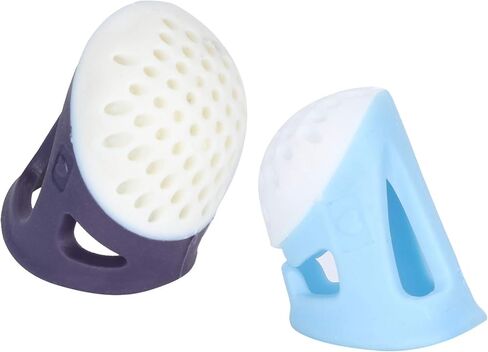 2PCS Finger Protectors, Silicone Thimble Sleeve, Fingerstall | Quilting Craft Accessories | Sewing Thimble Set | Finger Guard | Embroidery Supplies for Sewing Hand in Saudi Arabia