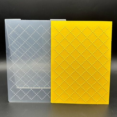3D Plastic Embossing Folder Template Grid Lines Texture A6 Size for Card Making DIY Scrapbooking Paper Crafting Handmade Crafts Scrapbooking Arts Supplies Scrapbook Decor in Kuwait
