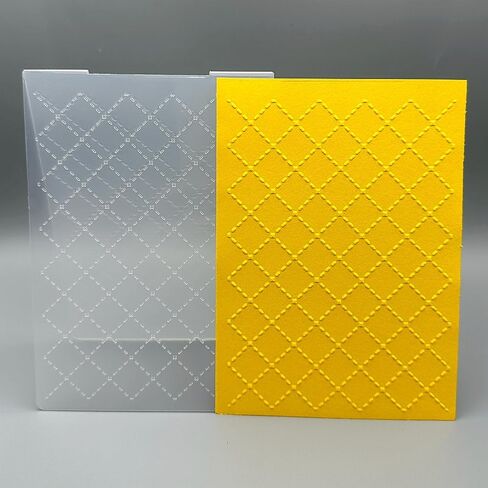 3D Plastic Embossing Folder Template Grid Lines Texture A6 Size for Card Making DIY Scrapbooking Paper Crafting Handmade Crafts Scrapbooking Arts Supplies Scrapbook Decor in Kuwait
