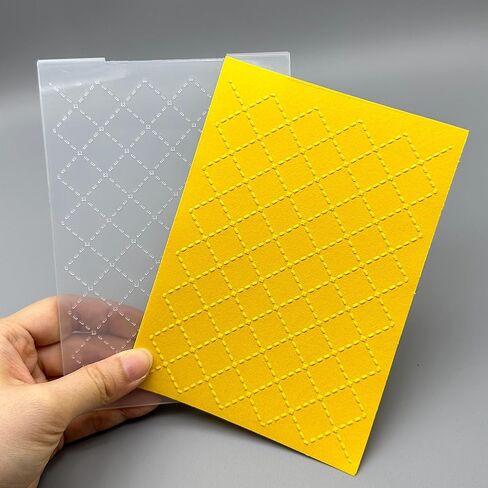 3D Plastic Embossing Folder Template Grid Lines Texture A6 Size for Card Making DIY Scrapbooking Paper Crafting Handmade Crafts Scrapbooking Arts Supplies Scrapbook Decor in Kuwait