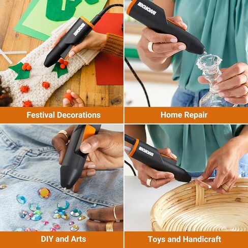 Cordless Hot Glue Gun 20V, 30-Second Fast Heating Glue Gun Kit with 10 Pcs Full Size Sticks, Auto Power-Off Hot Melt Glue Gun for DIY, Arts & Crafts, Decorations in Saudi Arabia