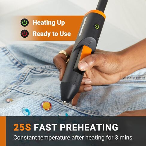 Cordless Hot Glue Gun 20V, 30-Second Fast Heating Glue Gun Kit with 10 Pcs Full Size Sticks, Auto Power-Off Hot Melt Glue Gun for DIY, Arts & Crafts, Decorations in Saudi Arabia