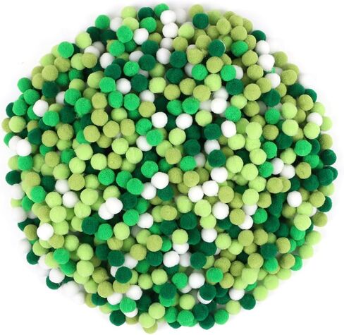 CCINEE 1000pcs Valentine's Day Pink Pom Pom Balls Bulk, Fuzzy Pom Pom Crafts Mini Poms Balls for School Art and Crafts Making Valentines Day DIY Decorations 10mm in Saudi Arabia