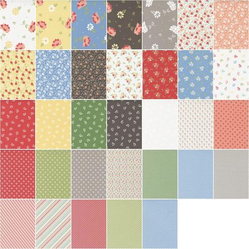 Moda Fabrics Emma Charm Pack by Sherri & Chelsi; 42-5'' Precut Fabric Quilt Squares in Saudi Arabia