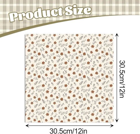 Scrapbook Paper 12x12 In Double Sided Decorative Paper for Scrapbooking, 24 Sheets/24 Designs Spring Floral Patterned Craft Paper for Junk Journals DIY Cards Album Decoration (Beige) in Kuwait