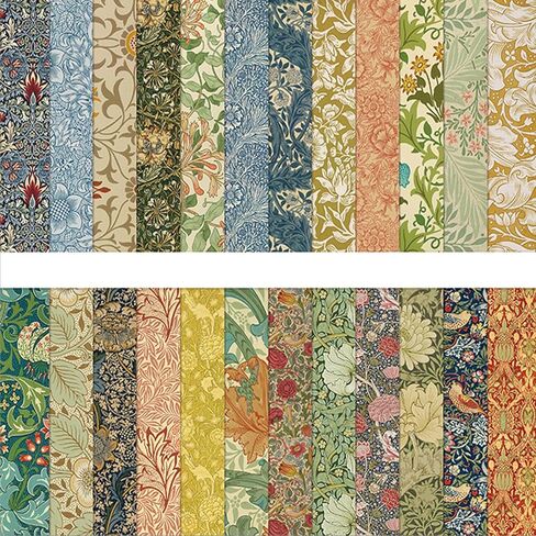 Scrapbook Paper 12x12 In Double Sided Decorative Paper for Scrapbooking, 24 Sheets/24 Designs Spring Floral Patterned Craft Paper for Junk Journals DIY Cards Album Decoration (Beige) in Kuwait