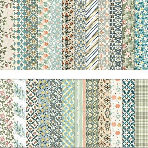Scrapbook Paper 12x12 In Double Sided Decorative Paper for Scrapbooking, 24 Sheets/24 Designs Spring Floral Patterned Craft Paper for Junk Journals DIY Cards Album Decoration (Beige) in Kuwait
