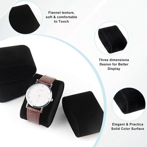 6Pcs Velvet Bracelet Watch Display Pillows Jewelry Box Insert Cushions for Watch Storage Jewelry Display Storage Case Organization (Black) in Saudi Arabia