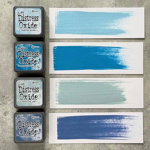 Tim Holtz Ranger Mini Distress Oxide Ink Cube Pads, Kits 7, 8, 9, 10, 11, 12-24 Colors, 6 Carnora Blending Brushes in Saudi Arabia