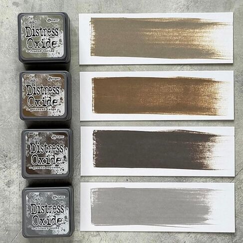 Tim Holtz Ranger Mini Distress Oxide Ink Cube Pads, Kits 7, 8, 9, 10, 11, 12-24 Colors, 6 Carnora Blending Brushes in Saudi Arabia