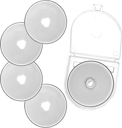 5 Pcs 45mm Rotary Cutter Blades Rotarys Blade Refill Replacement Rotary Blade for Fabric Crafts Quilting,Silver in Kuwait