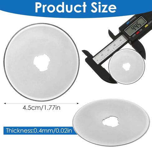 5 Pcs 45mm Rotary Cutter Blades Rotarys Blade Refill Replacement Rotary Blade for Fabric Crafts Quilting,Silver in Kuwait