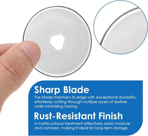 5 Pcs 45mm Rotary Cutter Blades Rotarys Blade Refill Replacement Rotary Blade for Fabric Crafts Quilting,Silver in Kuwait