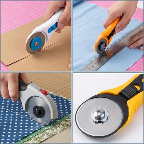 5 Pcs 45mm Rotary Cutter Blades Rotarys Blade Refill Replacement Rotary Blade for Fabric Crafts Quilting,Silver in Kuwait