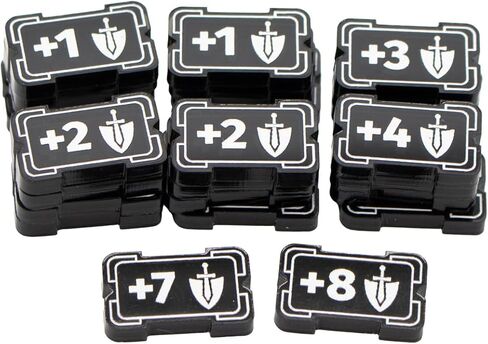 Riftbound TCG Compatible | Might Modifier & Buff Transparent Acrylic Tokens – 49 Single-Sided Set in Kuwait