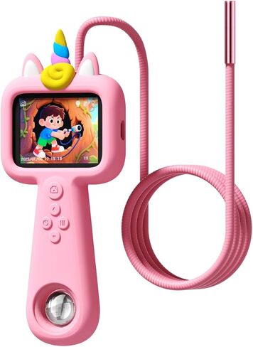 Kids Endoscope Camera with Flexible Tube Lights, Green Frog Design, Children's Exploration Tool for Ages 4-12 Boys Girls Gifts in Saudi Arabia