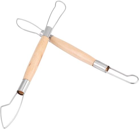 Clay Tools, 6PCS Clay Sculpting Tools Pottery Carving Tools Wooden Handle Double Ended Modeling Tools Double Head Ribbon Tool DIY Craft Set in Saudi Arabia