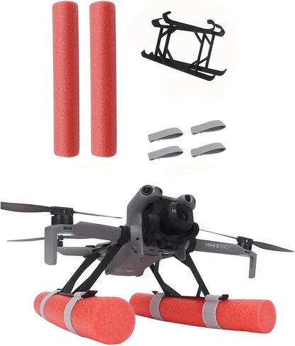 معدات الهبوط العائمة على الماء Mini 5 Pro، مجموعة معدات الهبوط للطائرات على الماء، قضيب الطفو للتدريب على الانزلاق، مجموعة تروس الساق لـ DJI Mini 5 Pro Drone، ملحقات قضبان الطفو الرباعية in Kuwait
