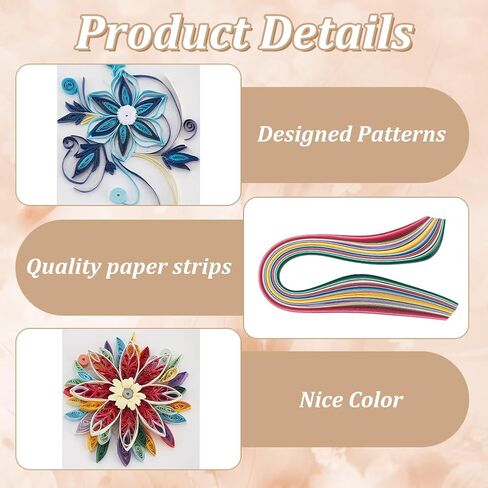 WEBEEDY 20 Sets Paper Quilling Kit for Adults Beginner DIY 5 Styles Flower Greeting Card Making Kit with Instruction Handmade Flower Quilling Card for Birthday,Wedding,Holiday,Mother's Day in Saudi Arabia