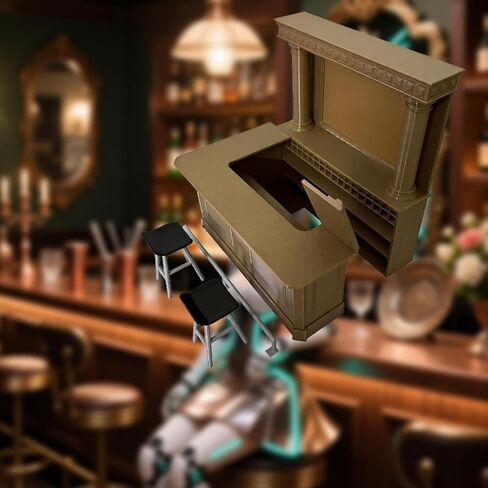 1/12 Bar Counter Model DIY Set Role Play Games Diorama Decoration Creative in Saudi Arabia