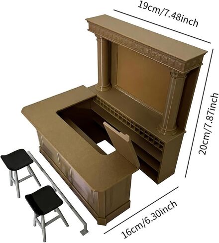 1/12 Bar Counter Model DIY Set Role Play Games Diorama Decoration Creative in Saudi Arabia
