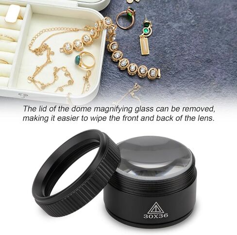 2PCS Jewelers Loupe Pocket Magnifier Magnifying Glass, Folding Magnifying Glass, Small Loupe Mini Magnifier Loop for Jeweler Stamps Maps Antiques Magazines (30X &10X) in Saudi Arabia