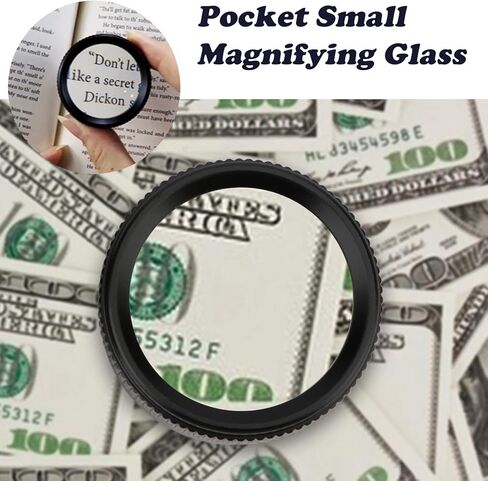 2PCS Jewelers Loupe Pocket Magnifier Magnifying Glass, Folding Magnifying Glass, Small Loupe Mini Magnifier Loop for Jeweler Stamps Maps Antiques Magazines (30X &10X) in Saudi Arabia