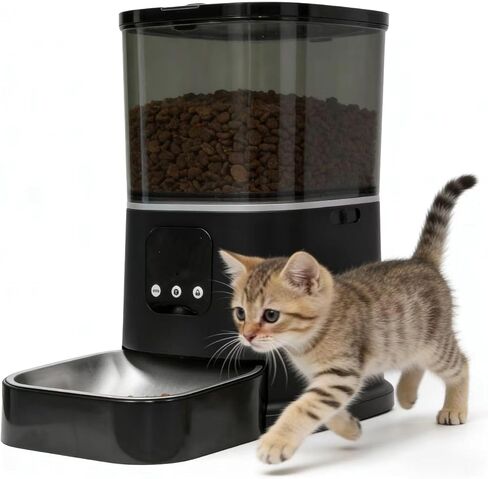 Automatic Cat Feeder with Camera, 5G WiFi Smart Pet Feeder with 2-Way Video/Audio, 45° Adjustable Angle, Night Vision, 5L Cat Food Dispenser for Cats & Small Dogs with APP Control for Vacation & Work in Saudi Arabia