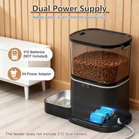 Automatic Cat Feeder with Camera, 5G WiFi Smart Pet Feeder with 2-Way Video/Audio, 45° Adjustable Angle, Night Vision, 5L Cat Food Dispenser for Cats & Small Dogs with APP Control for Vacation & Work in Saudi Arabia