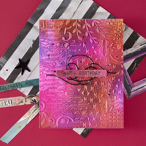 Spellbinders Distress Mix 3D Embossing Folder, Clear in Saudi Arabia