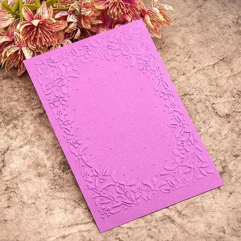 3D Plastic Embossing Folder Template Christmas Leaf Border Texture A6 Size for Card Making DIY Scrapbooking Paper Crafting Handmade Crafts Scrapbooking Arts Supplies Scrapbook Decor in Saudi Arabia