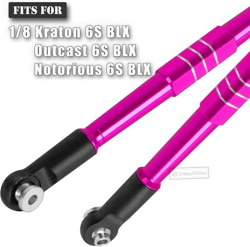 RC Turnbuckles Links w/ 25T Servo Arm Upgrades Part for 1/8 Kraton 6S BLX,Outcast 6S BLX,Notorious 6S BLX,Alloy Aluminium Steering Linkage Rod Turnbuckles Tie Rods & Servo Arm,Pink in Saudi Arabia
