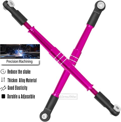 RC Turnbuckles Links w/ 25T Servo Arm Upgrades Part for 1/8 Kraton 6S BLX,Outcast 6S BLX,Notorious 6S BLX,Alloy Aluminium Steering Linkage Rod Turnbuckles Tie Rods & Servo Arm,Pink in Saudi Arabia
