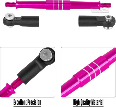 RC Turnbuckles Links w/ 25T Servo Arm Upgrades Part for 1/8 Kraton 6S BLX,Outcast 6S BLX,Notorious 6S BLX,Alloy Aluminium Steering Linkage Rod Turnbuckles Tie Rods & Servo Arm,Pink in Saudi Arabia