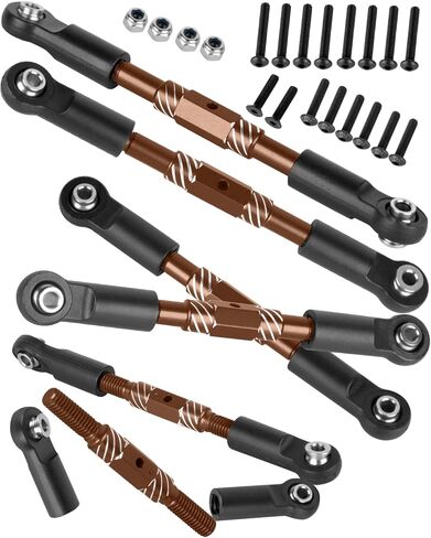 RC Turnbuckles Camber Links ترقيات جزء لـ 1/10 Slash 4x4(VXL)، Rustler 4x4(VXL)، Stampede 4x4(VXL)، Hoss 4X4 VXL، Jat0 4X4(VXL)، وصلة توجيه سبيكة، استبدال #9027#9028#9029، أزرق داكن in Saudi Arabia