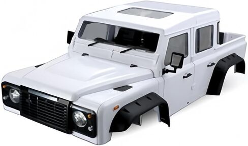 طقم هيكل صلب 1/10 RC Land Rover Defender Pickup - هيكل بيك اب بقاعدة عجلات 313 مم لسيارة زاحفة محورية SCX10 90046 TRX4 CC01 Capra RC (برتقالي) in Kuwait