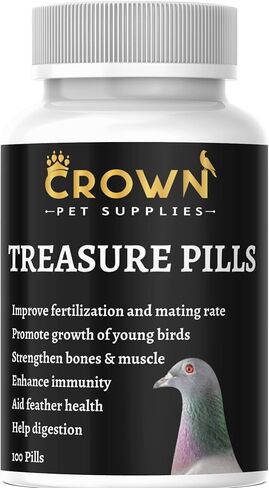 حبوب الكنز للحمام - دعم الخصوبة، تعزيز النمو ومحسن الجهاز المناعي - مكمل طبيعي للسباق والتربية والحمام الصغير - فيتامينات للصحة والأداء in Kuwait