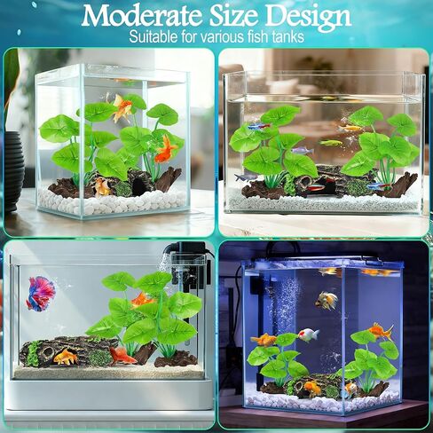 MyLifeUNIT Fish Tank Decor, Silk Aquarium Plants and Hollow Tree Trunk Decor for Betta, Goldfish, Turtle, Reptile Decoration in Saudi Arabia