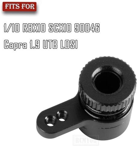 RC الألومنيوم 25T تفريغ ذراع المؤازرة التوجيهية الجزء لـ 1/10 RBX10 SCX10 90046 Capra 1.9 UTB LOSI، سبيكة 25T ذراع مؤازر يقفز لأعلى، أسود in Saudi Arabia