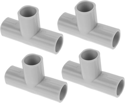 Totority Baby Playpen T Connector 4-Pack Steel Pipe Fittings 3-Way داخلي في الهواء الطلق سياج الملحقات 3.34 × 1.96 × 0.98 بوصة لقطع غيار روضة الأطفال الآمنة in Kuwait