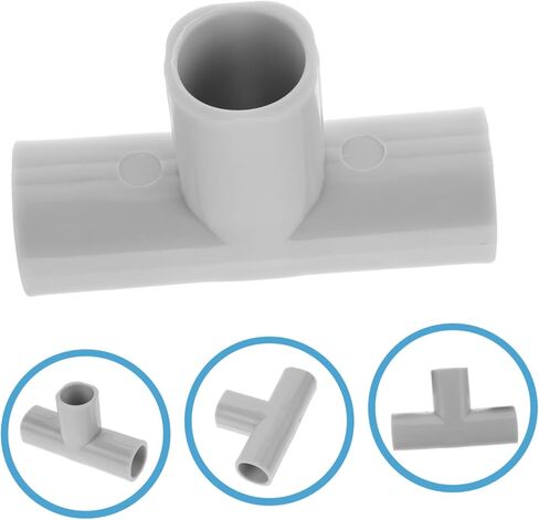 Totority Baby Playpen T Connector 4-Pack Steel Pipe Fittings 3-Way داخلي في الهواء الطلق سياج الملحقات 3.34 × 1.96 × 0.98 بوصة لقطع غيار روضة الأطفال الآمنة in Kuwait