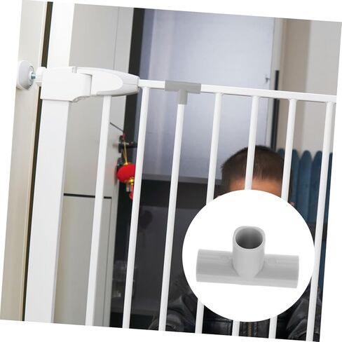 Totority Baby Playpen T Connector 4-Pack Steel Pipe Fittings 3-Way داخلي في الهواء الطلق سياج الملحقات 3.34 × 1.96 × 0.98 بوصة لقطع غيار روضة الأطفال الآمنة in Kuwait