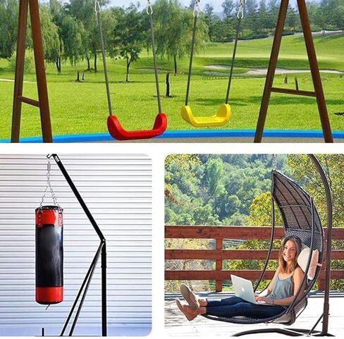 Swing Swivel, Heavy Duty 304 Stainless Steel Double Ended Hanging Eye Hook Hanger with Snap Hooks for Heavy Bag, Gym Equipment, Aerial Yoga, Hammock Chair, Outdoor Playground Swing Set in Saudi Arabia